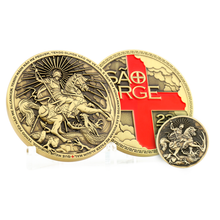Carregar imagem no visualizador da galeria, KIT SÃO JORGE — MEDALHA + MINI MEDALHA
