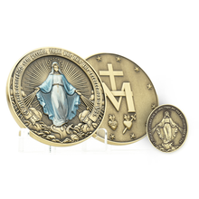 Carregar imagem no visualizador da galeria, KIT NOSSA SENHORA DAS GRAÇAS — MEDALHA + MINI MEDALHA
