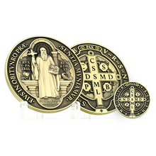Carregar imagem no visualizador da galeria, KIT SÃO BENTO — MEDALHA + MINI MEDALHA
